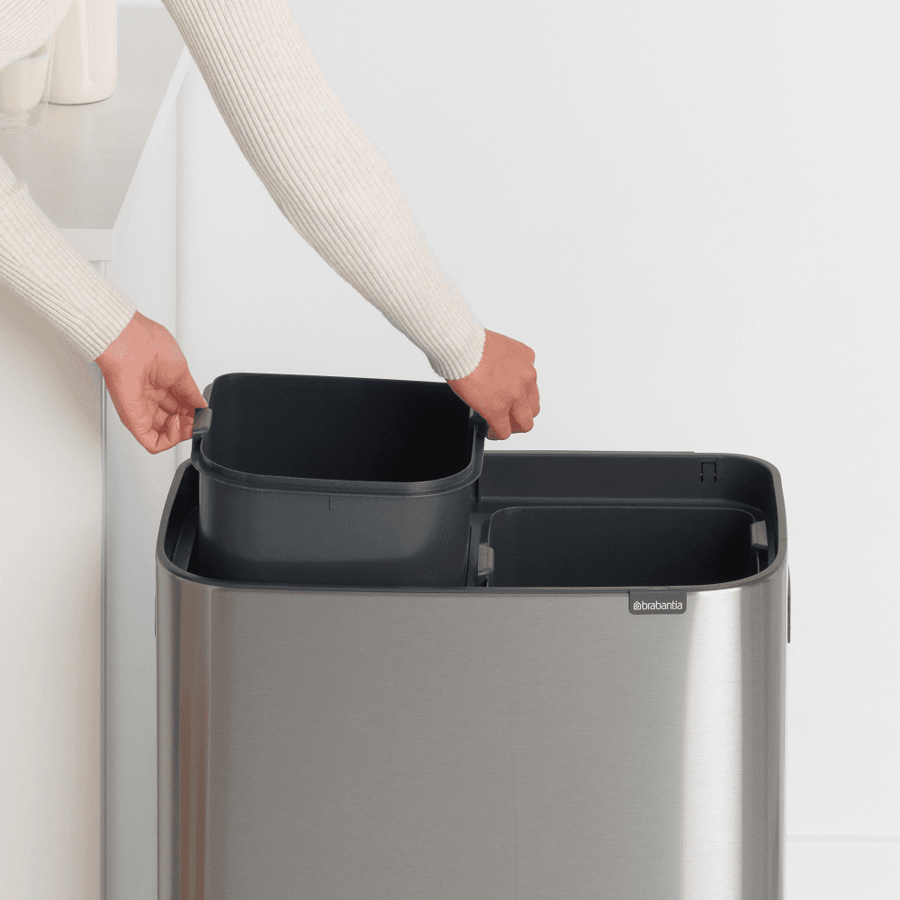Bo Touch bin, 30 litre, Matt Steel Fingerprint Proof