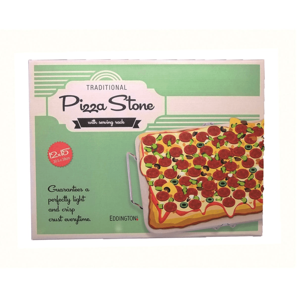 Rectangular pizza stone, 42 x 30cm, natural