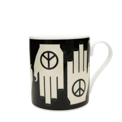Image showing the Frances Collet Hand of Peace Mug, 275ml, Multicolour product.