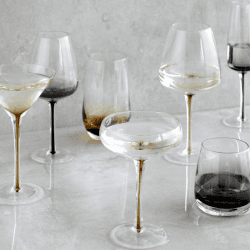 Image showing the Mouth Blown Cocktail Glass, H16cm, Amber product.