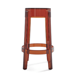 Image showing the Philippe Starck 2005 Charles Ghost Stool, H65cm, Amber product.