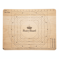 Image showing the Pastry board with measurements display, 45 x 35cm, wooden product.