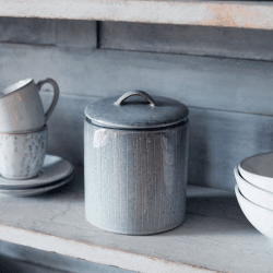 Image showing the Nordic Sea Jar with Lid, H12cm, Blue product.