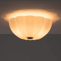 Image showing the Flower Flush Ceiling Light, H22cm, Opal product.