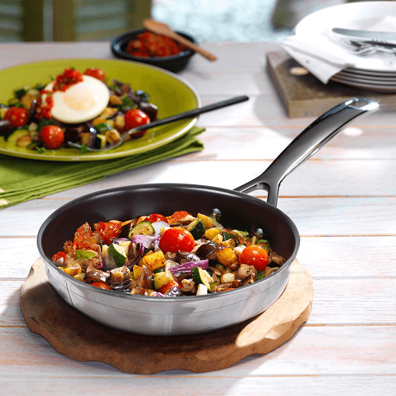 Classic 3-ply Non-Stick Omelette Pan, 20cm, Stainless Steel