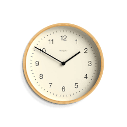 Image showing the Bali Wall Clock Mongoose Dial, 30cm, Light Bamboo product.