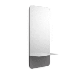 Image showing the Horizon Mirror, H80 x D17cm, Grey product.