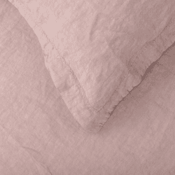 Image showing the Washed Linen Linen King Size Duvet Cover, Dusky Pink product.