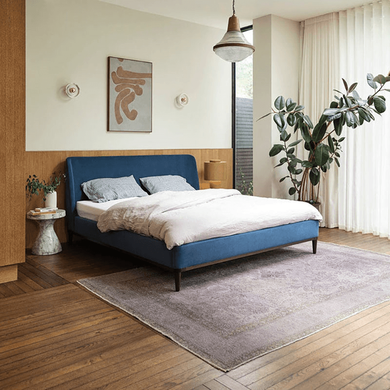 Bed 02 Velvet Super King Size Frame, Teal