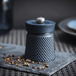 Image showing the Bali Font Cast Iron Pepper Mill, Blue product.