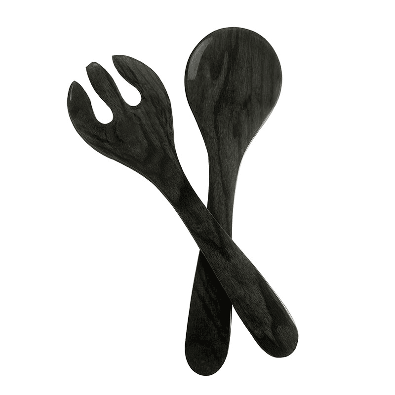 Mediterranean Garden Mango Wood Set of Two Salad Servers, D32cm, Mango Wood