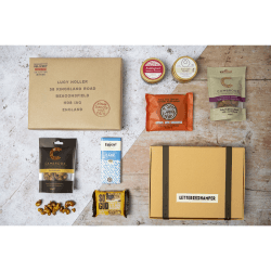 Image showing the Healthy and Wellness Letter Box Hamper, Red/Blue/Orange product.