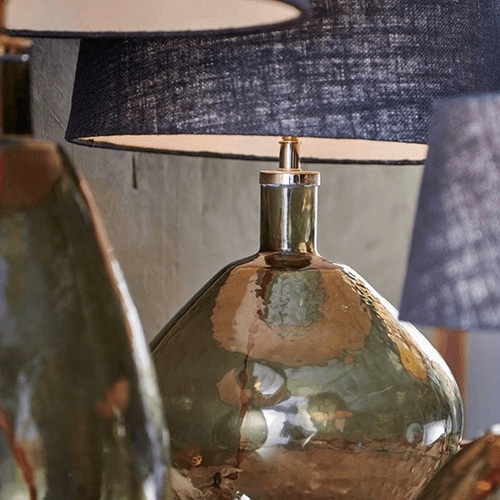 Baba Glass Lamp, H50cm, Green Smoke
