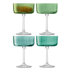 Image showing the Gems Set of 4 Champagne/Cocktail Glasses, 230ml, Jade product.