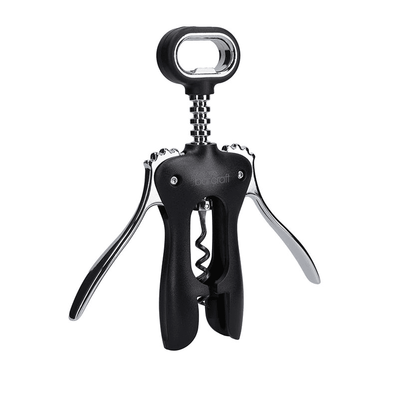 Double Handled Winged Corkscrew, Black