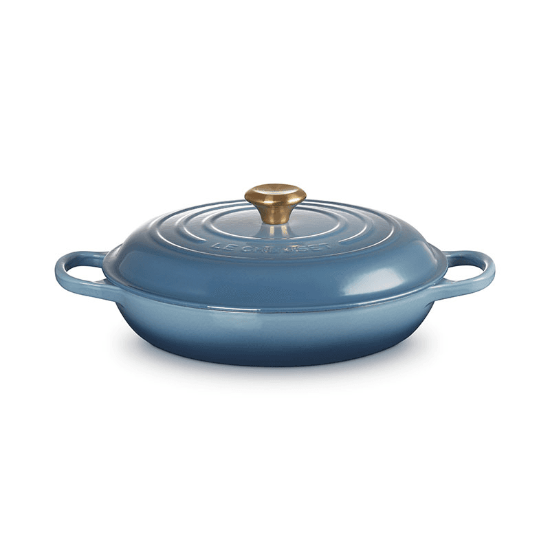 Signature Cast Iron Shallow Casserole, 30cm, Chambray