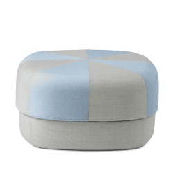 Image showing the Circus Pouf, H35 x D65cm, Light Blue product.