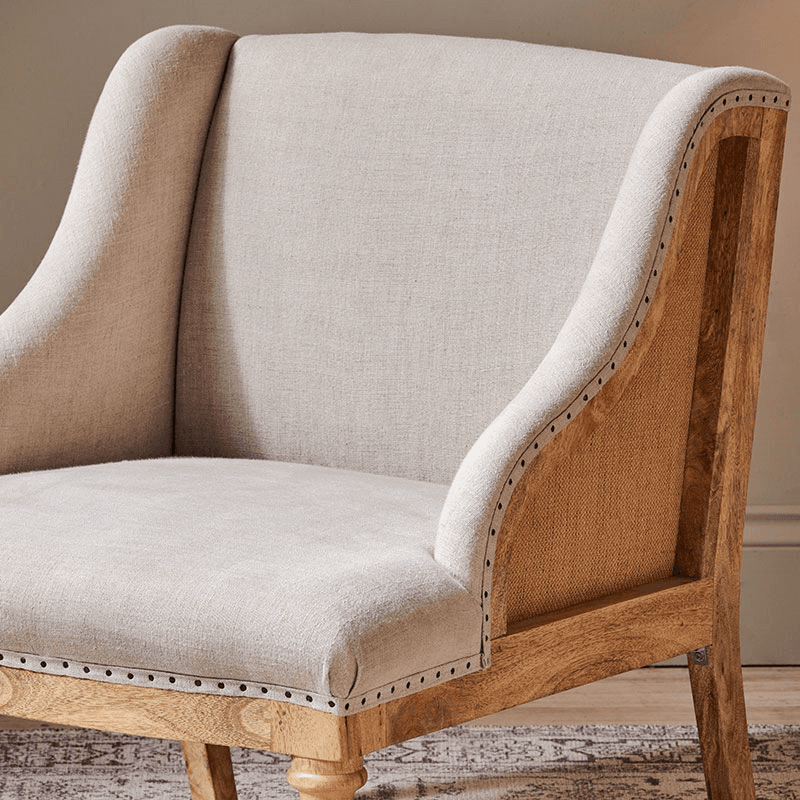 Elbu Deconstructed Linen Armchair, Stone