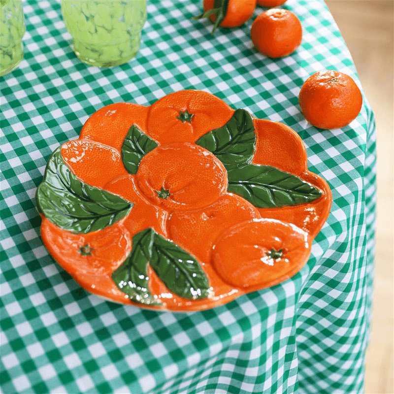 Orange Side Plate, D23cm, Orange