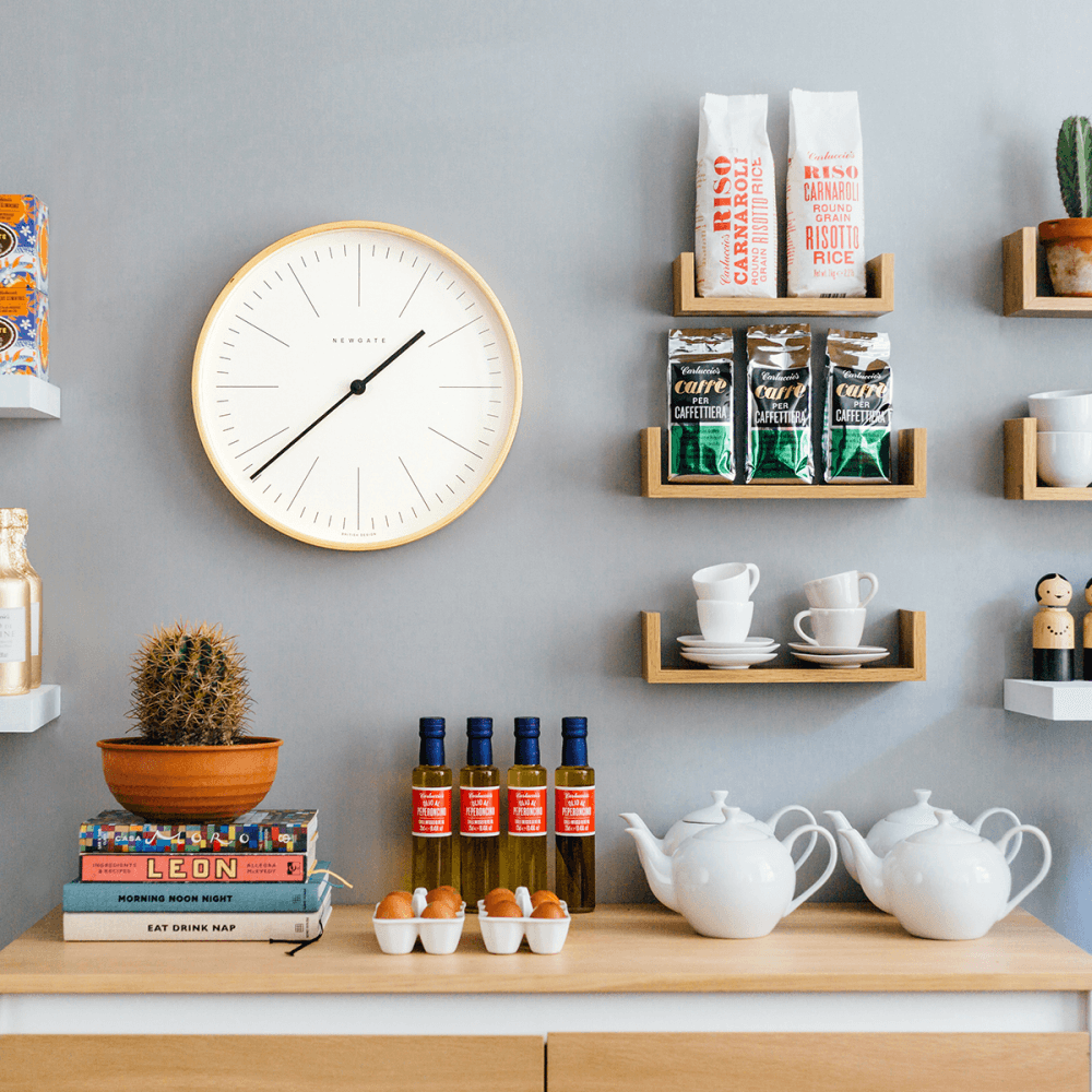 Mr Clarke Wall clock, Dia40cm, Pale Wood Finish