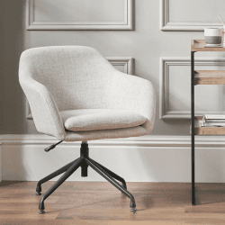 Image showing the Rosolini Linen Mix Swivel Rise and Fall Chair, Pebble product.
