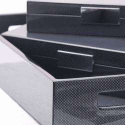 Image showing the Lacquered Tray 40 x 35cm, Carbon product.