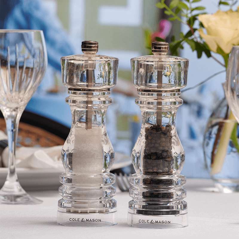 London Salt & Pepper Mills, 180mm, Clear