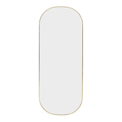 Image showing the Fine Edge Edge Oval Mirror, H100 x W40cm, Gold product.