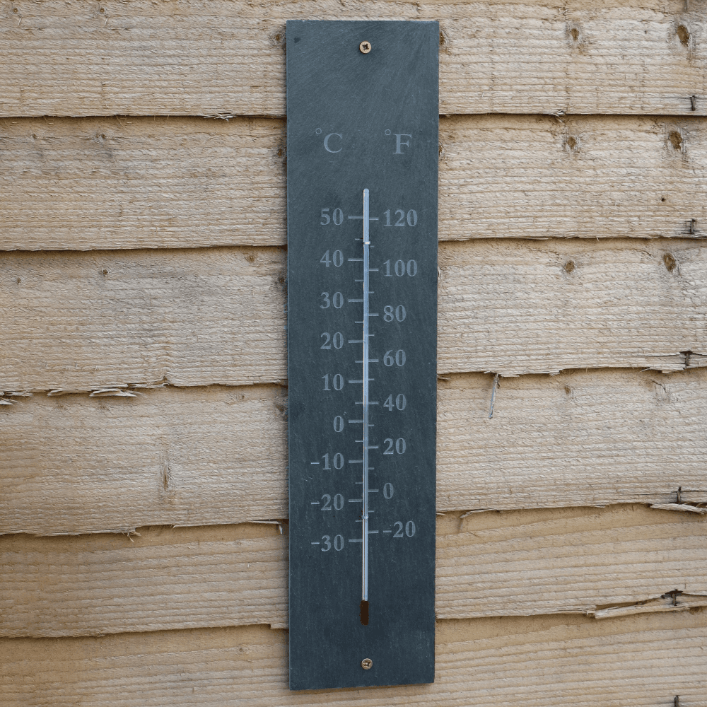 Thermometer, H45 x D1 x W10cm, Slate