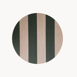 Image showing the Stripe Placemat, D28cm, Forest Green product.