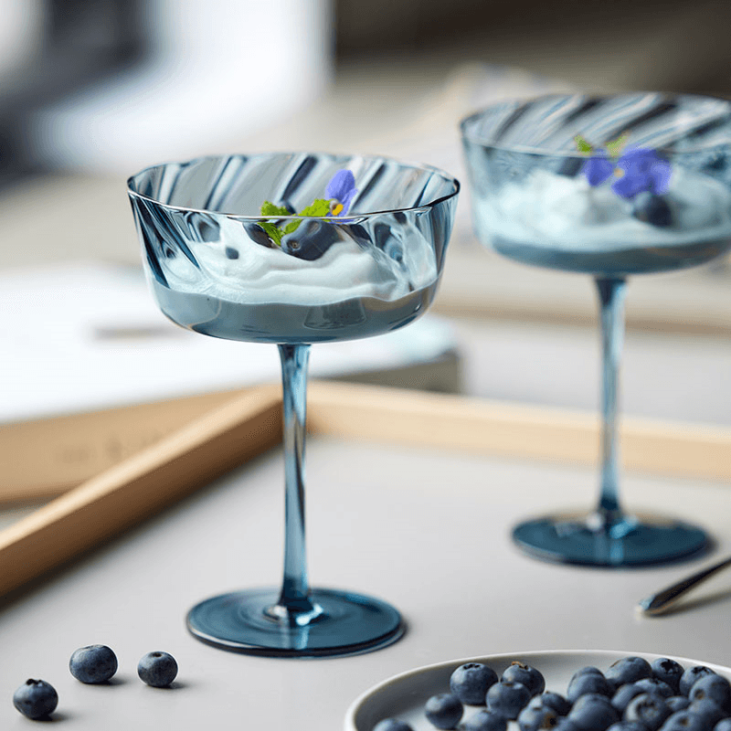 Vienna Set of 4 Champagne Bowls, 300ml, Blue