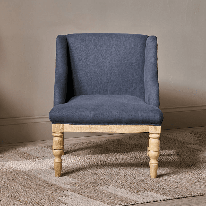 Elbu Deconstructed Linen Armchair, Charcoal