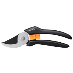 Image showing the Solid Bypass Pruner P121, Black/Orange/Silver product.