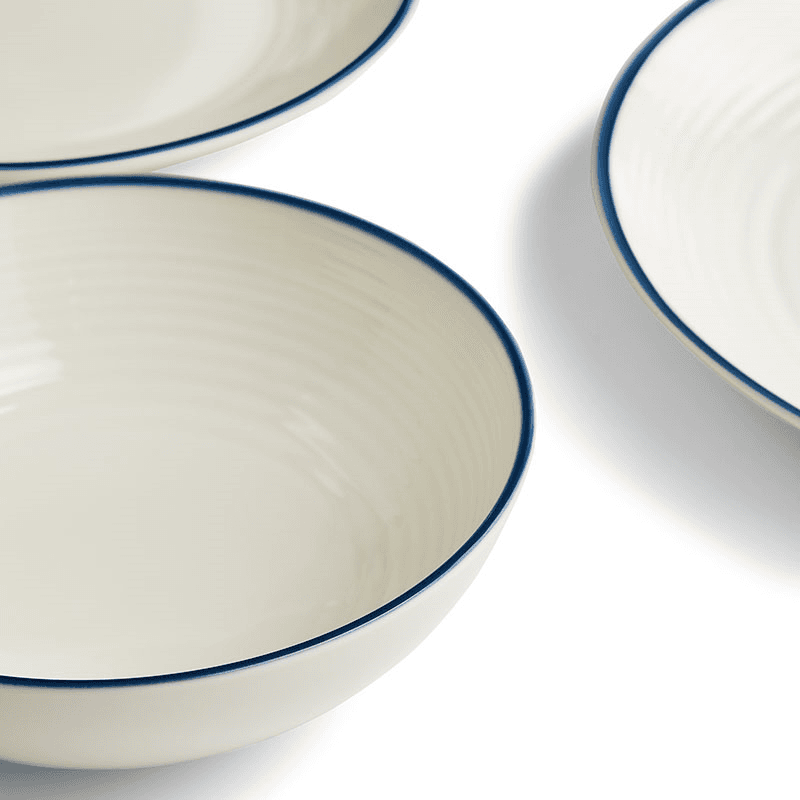 Gordon Ramsay Maze Denim Line 12 Piece Dinnerware Set, White