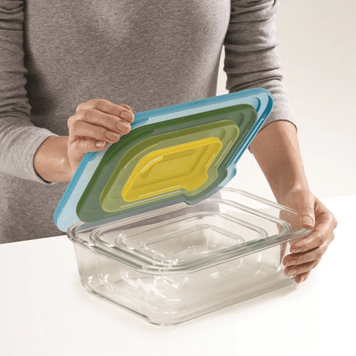 Nest 4 piece glass storage set