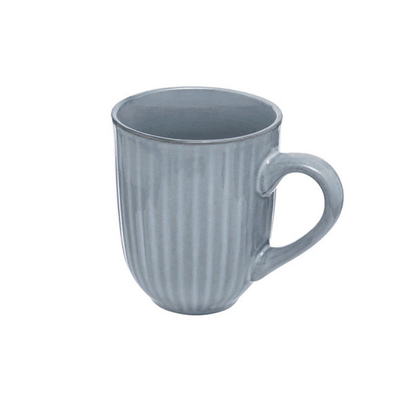 Ribbed Mug, 400ml, Blue