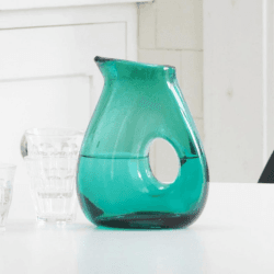 Image showing the Jug with hole, H21 x D12cm, Seagreen product.