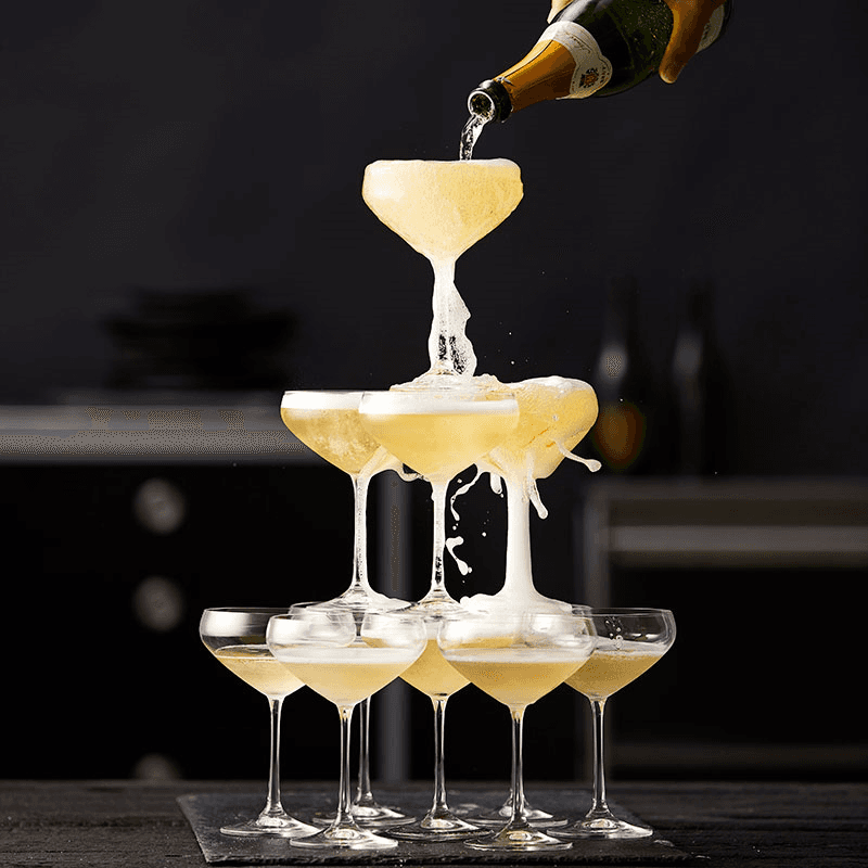 Juvel Set of 4 Champagne Bowls, 340ml, Clear