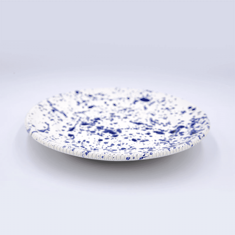 Splatter Side Plate, D21cm, Blueberry