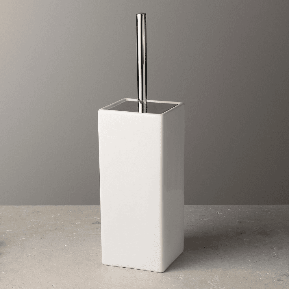 Newcombe Ceramic Toilet brush holder, H42 x W11.5 x L11.5cm, White