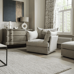Image showing the Model 06 Linen Armchair, Pumice product.