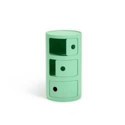 Image showing the Componibili 3 door cabinet, H58 x W32 x D32 cm, Green product.