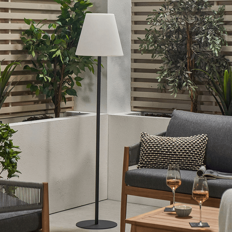 Outdoor Floor Lamp, H153cm, Grey