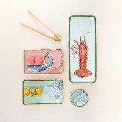 Image showing the Shrimp Serving Plate, 26cm, Pastel product.