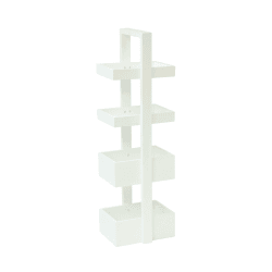 Image showing the Mount Fuji 4 tier caddy, H83 x W22 x D26cm, White product.