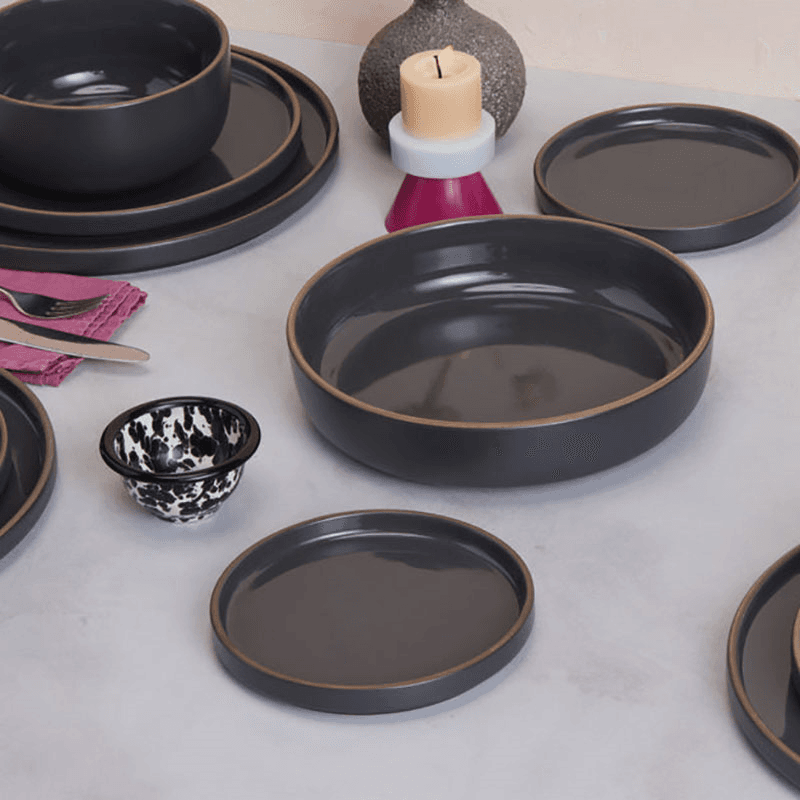 Set of 4 Dessert Plates, 15cm, Char