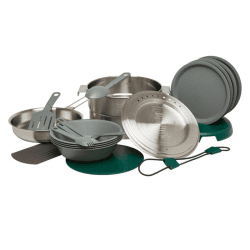 Image showing the Cook & Brew Full Kitchen Base Camp Cook Set, 3.5L, Stainless Steel product.