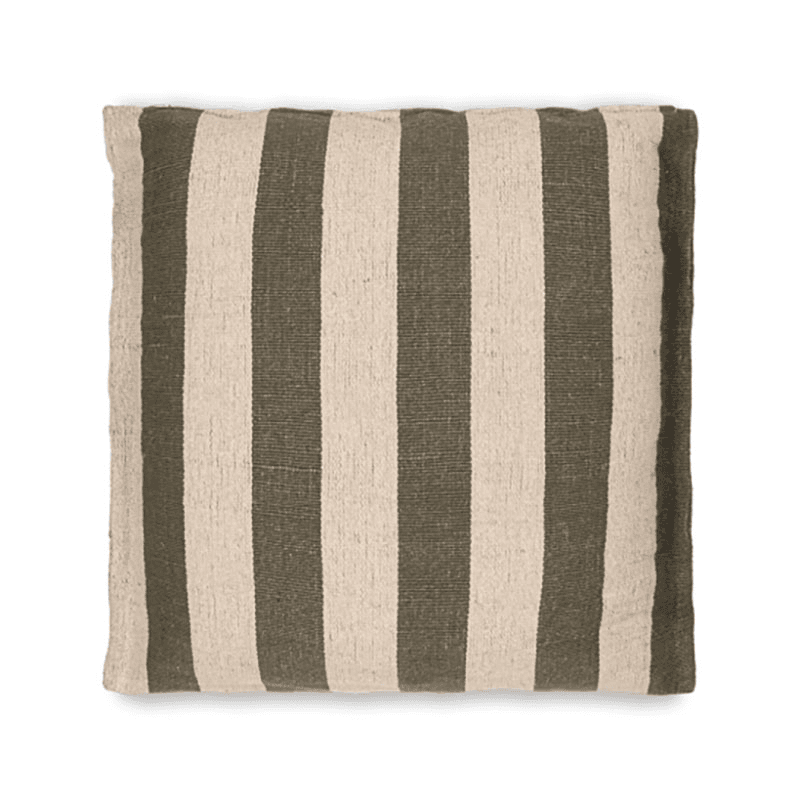 Kobbari Jute & Cotton Cushion Cover, 50 x 50cm, Moss Green