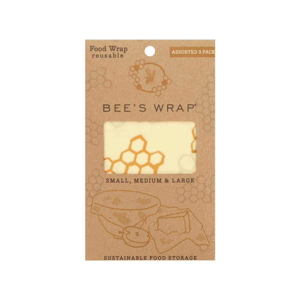 Bee's Wrap Print Pack of 3 food wraps, small/med/large