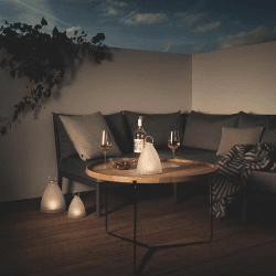 Image showing the Sun Light Large garden lamp, White/Silver product.